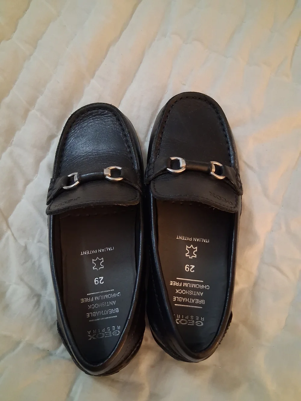 Boys Black Italian Leather Bit Loafers - Classic Slip-On Dress Shoe